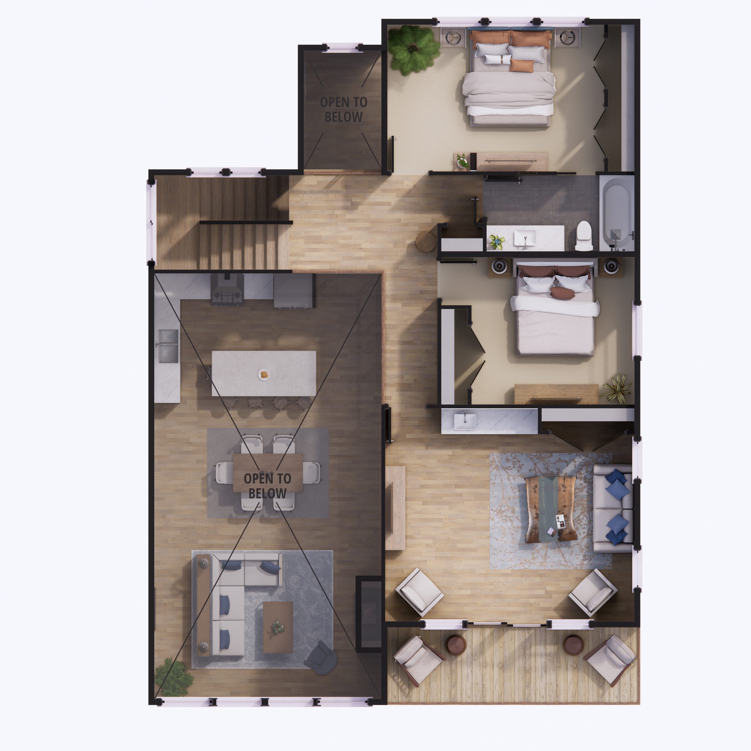 LC Heights - Lot 10 - FP Rendering Main Floor Revised